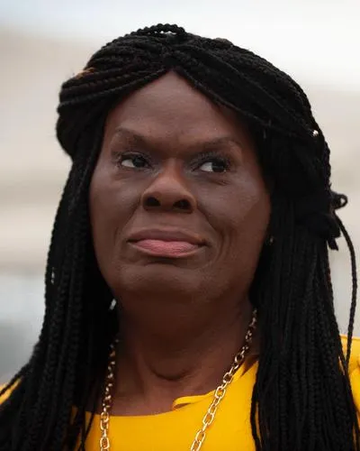 Portrait photograph of Dee Farmer, author and prison reform advocate